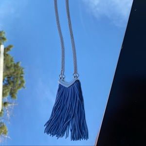 Blue Tassle Necklace